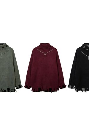 New Style Trends - Reverie Edgy Distressed Sweater - Outfit Ideas