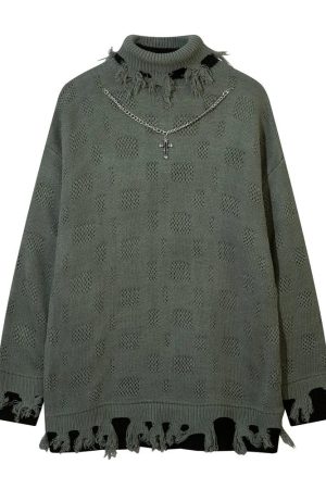 New Style Trends - Reverie Edgy Distressed Sweater - Outfit Ideas