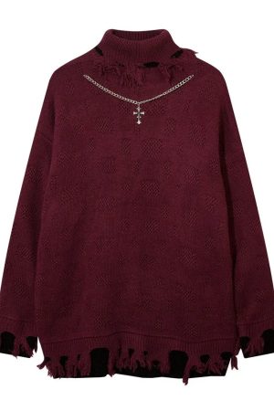 New Style Trends - Reverie Edgy Distressed Sweater - Outfit Ideas