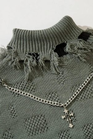 New Style Trends - Reverie Edgy Distressed Sweater - Outfit Ideas