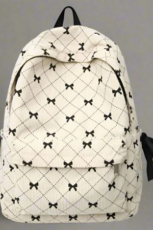 New Style Trends - Ribbon Grid Coquette Backpack - Outfit Ideas