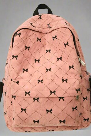 New Style Trends - Ribbon Grid Coquette Backpack - Outfit Ideas