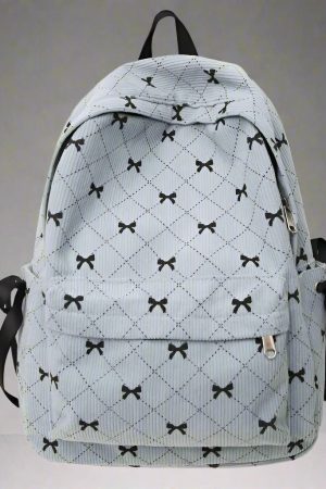 New Style Trends - Ribbon Grid Coquette Backpack - Outfit Ideas