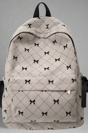 New Style Trends - Ribbon Grid Coquette Backpack - Outfit Ideas