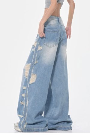 New Style Trends - Riptide Seam Flare Y2k Jeans - Outfit Ideas