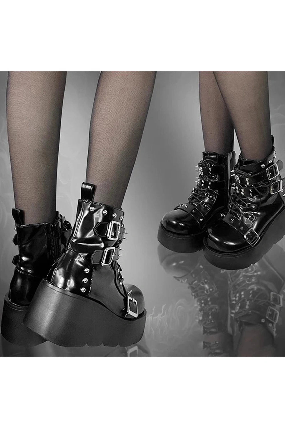 New Style Trends - Rivet Platform Alt Punk Boots - Outfit Ideas New Style Trends - Rivet Platform Alt Punk Boots - Outfit Ideas