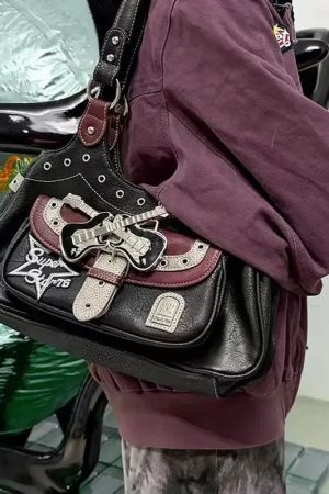 New Style Trends - Rockstar Chic Y2k Studded Bag - Outfit Ideas