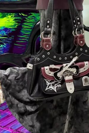 New Style Trends - Rockstar Chic Y2k Studded Bag - Outfit Ideas