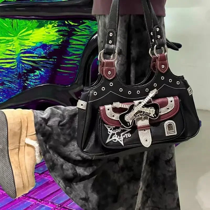 New Style Trends - Rockstar Chic Y2k Studded Bag - Outfit Ideas New Style Trends - Rockstar Chic Y2k Studded Bag - Outfit Ideas