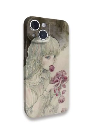 New Style Trends - Rose-Eating Girl iPhone Case - Outfit Ideas