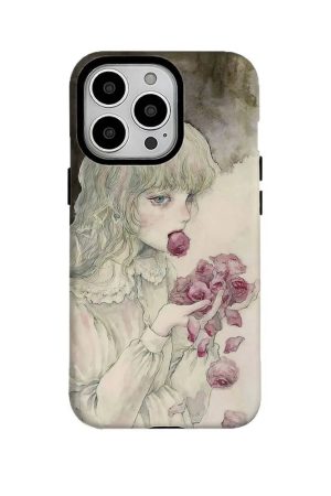 New Style Trends - Rose-Eating Girl iPhone Case - Outfit Ideas