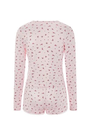 New Style Trends - Rosebud Cozy Henley Coquette Pajama Set - Outfit Ideas