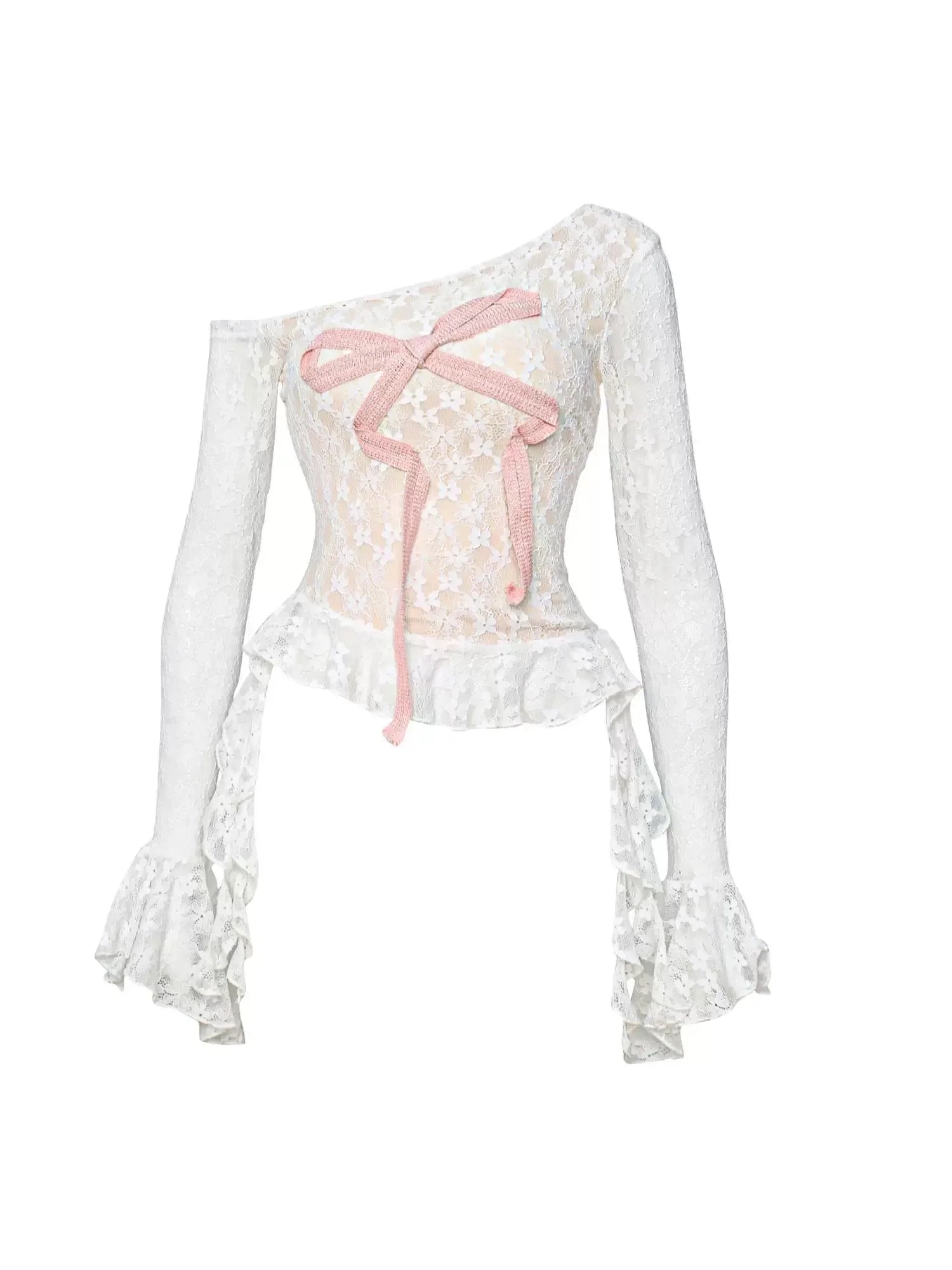 New Style Trends - Rosette Lace Drama Long Sleeve Top - Outfit Ideas New Style Trends - Rosette Lace Drama Long Sleeve Top - Outfit Ideas