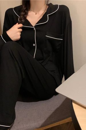 New Style Trends - Ruffled Retro Lounge Pajamas - Outfit Ideas