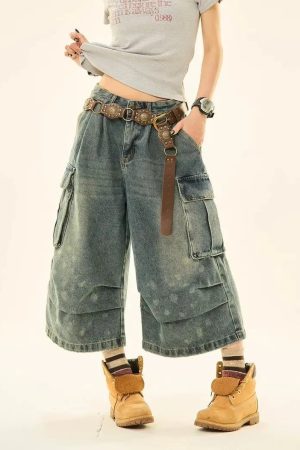 New Style Trends - Rugged Core Utility Y2k Shorts - Outfit Ideas