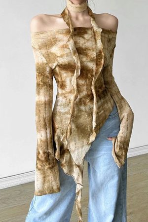 New Style Trends - Ruin Drape Witch Y2k Blouse - Outfit Ideas