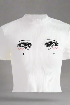 New Style Trends - Sad Girl Anime Edgy Crop Top - Outfit Ideas