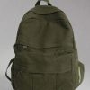 New Style Trends - Sage Green Y2k Canvas Backpack - Outfit Ideas