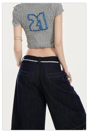 New Style Trends - Sailor Frill Y2k Denim Shorts - Outfit Ideas