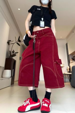 New Style Trends - Scarlet Grip Y2k Street Shorts - Outfit Ideas