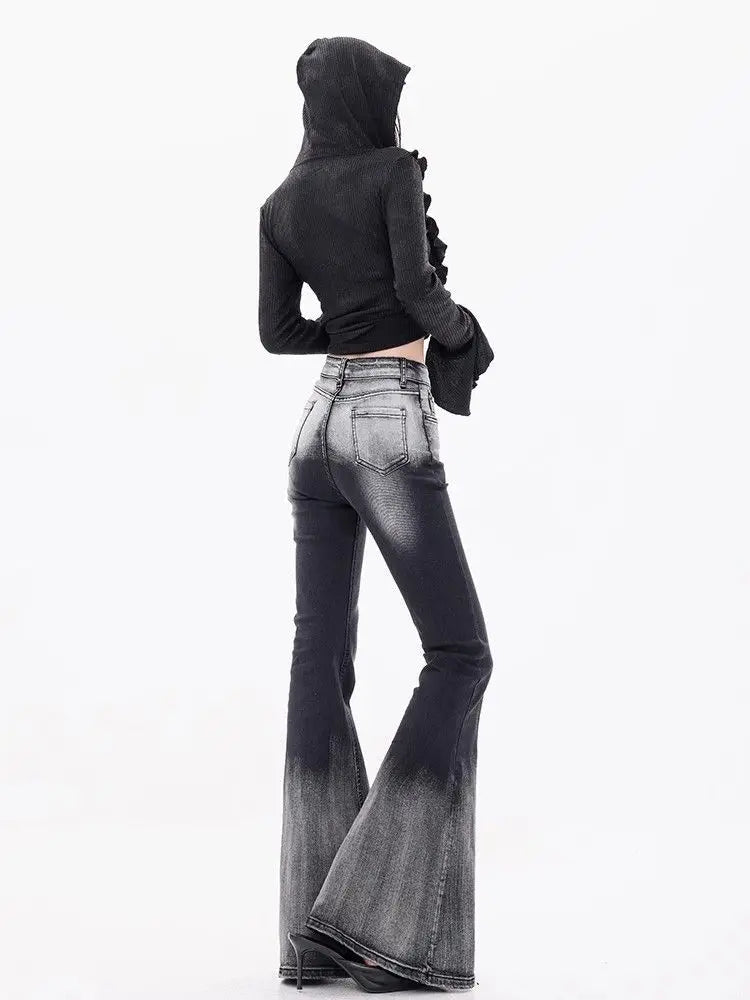 New Style Trends - Shadow Fade Flare Y2k Jeans - Outfit Ideas New Style Trends - Shadow Fade Flare Y2k Jeans - Outfit Ideas