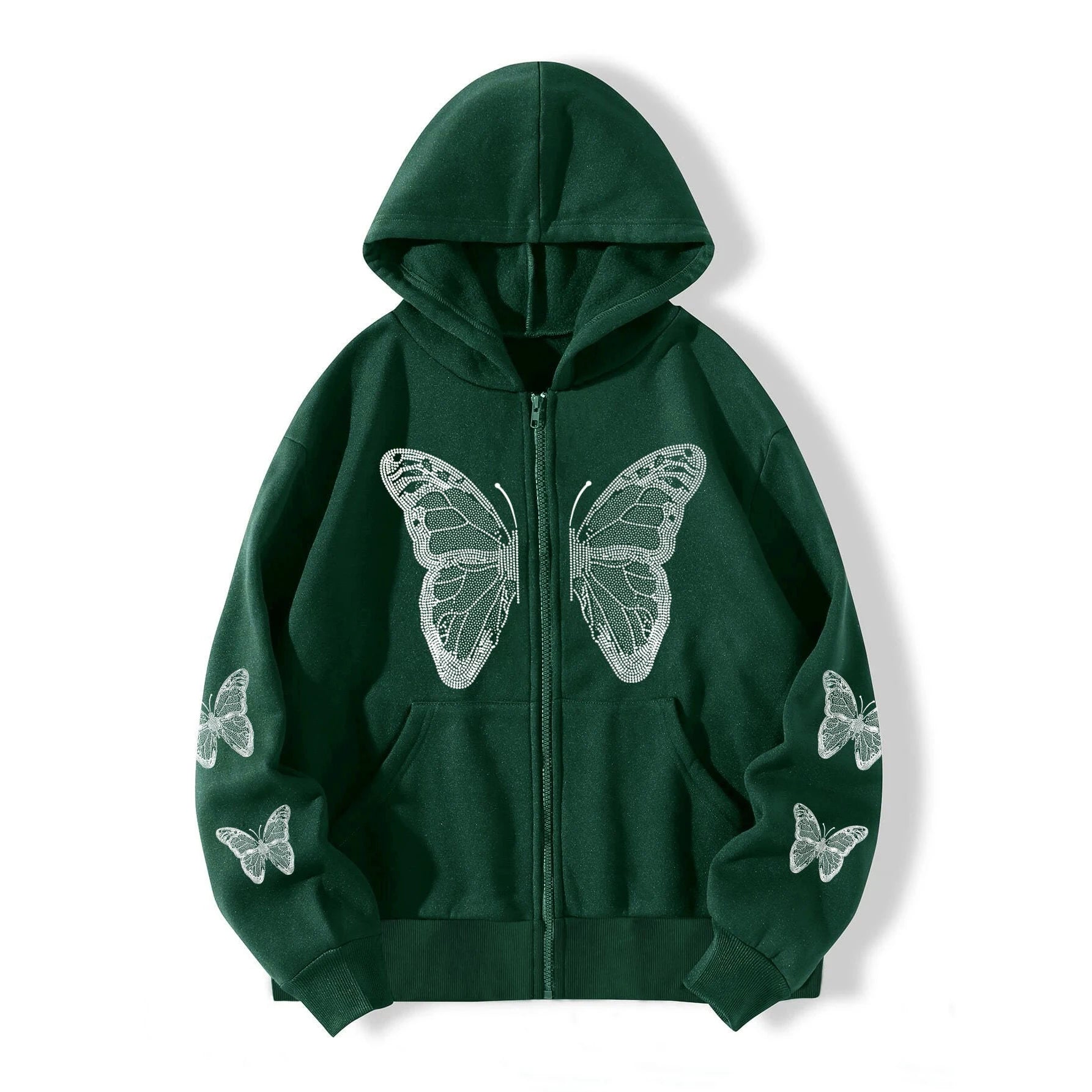 New Style Trends - Shadow Flutter Butterfly Edgy Hoodie - Outfit Ideas