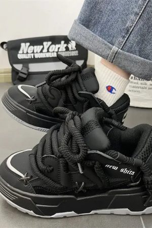 New Style Trends - Shadow Pulse Edgy Chunky Sneakers - Outfit Ideas