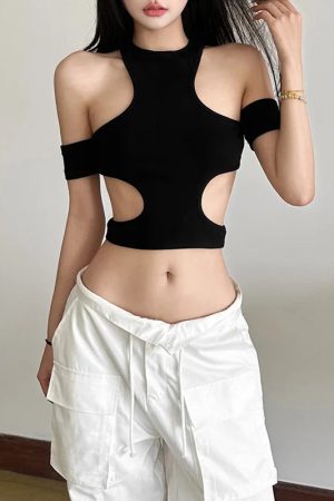 New Style Trends - Shadow Slice Bodycon Alt Edgy Top - Outfit Ideas