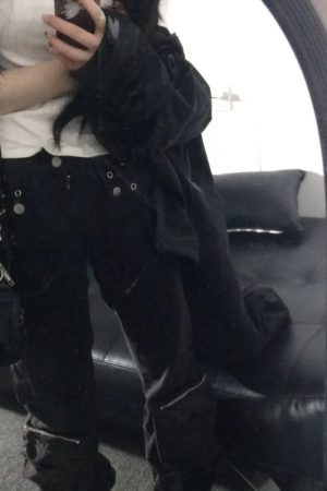 New Style Trends - Shadowcore Grommet Edgy Utility Bag - Outfit Ideas