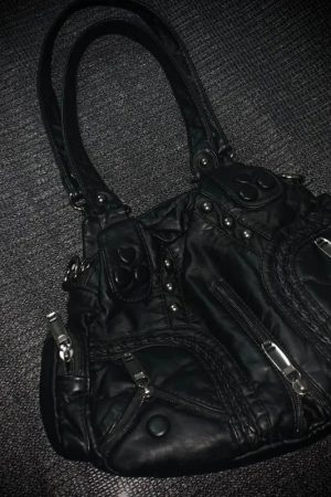 New Style Trends - Shadowcore Grommet Edgy Utility Bag - Outfit Ideas