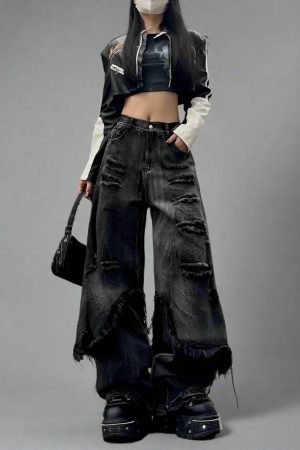 New Style Trends - Shattered Edgy Flare Jeans - Outfit Ideas