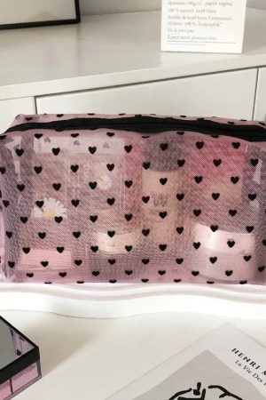 New Style Trends - Sheer Hearted Aesthetic Cosmetic Bags - Outfit Ideas