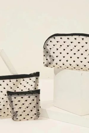New Style Trends - Sheer Hearted Aesthetic Cosmetic Bags - Outfit Ideas