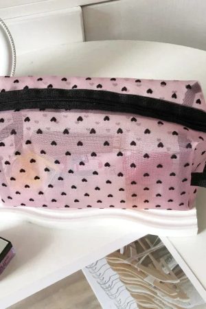 New Style Trends - Sheer Hearted Aesthetic Cosmetic Bags - Outfit Ideas