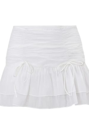 New Style Trends - Sheer Ruched Coquette Skirt - Outfit Ideas