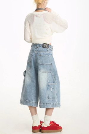New Style Trends - Skywalk Pocket Y2k Denim Shorts - Outfit Ideas
