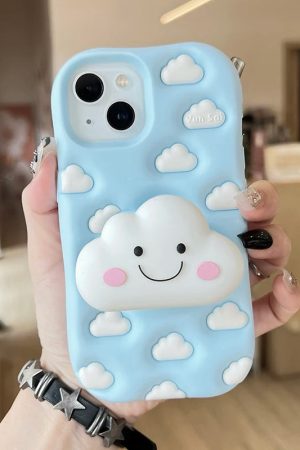 New Style Trends - Smiley Cloud Soft Kawaii iPhone  Case - Outfit Ideas