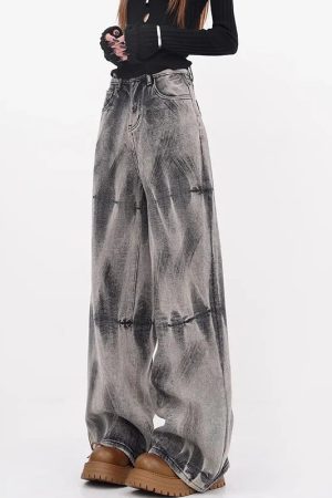 New Style Trends - Smoke Fade Wide Edgy Jeans - Outfit Ideas