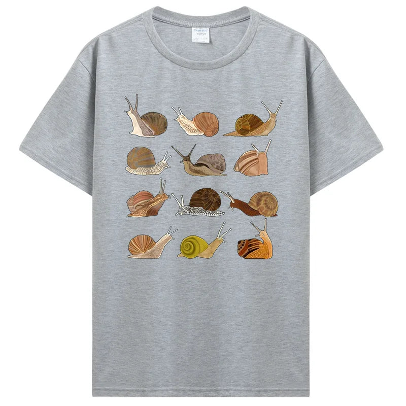 New Style Trends - Snail Graphic Cotton T-Shirt - Outfit Ideas New Style Trends - Snail Graphic Cotton T-Shirt - Outfit Ideas