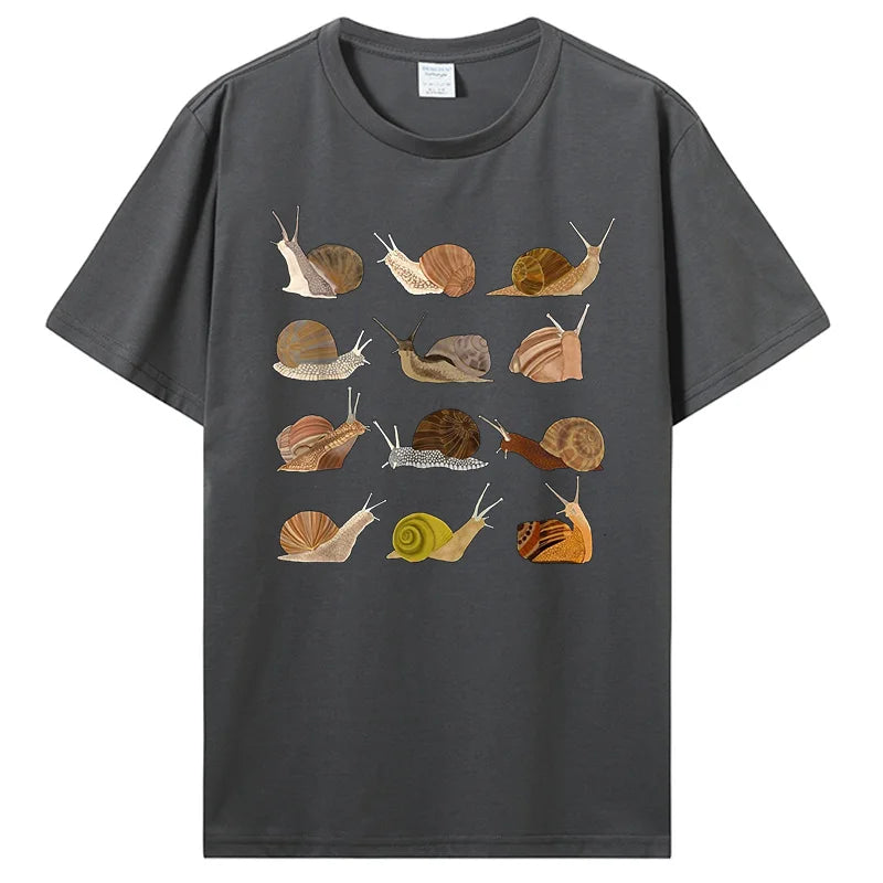 New Style Trends - Snail Graphic Cotton T-Shirt - Outfit Ideas New Style Trends - Snail Graphic Cotton T-Shirt - Outfit Ideas
