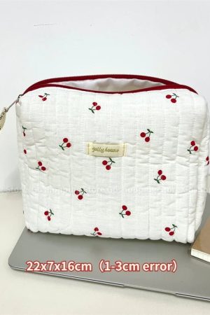 New Style Trends - Soft Checkered Coquette Makeup Bag - Outfit Ideas