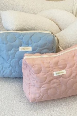 New Style Trends - Soft Checkered Coquette Makeup Bag - Outfit Ideas