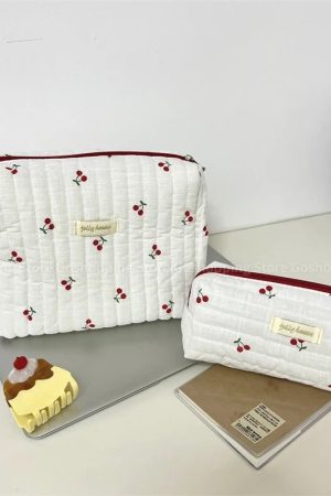 New Style Trends - Soft Checkered Coquette Makeup Bag - Outfit Ideas