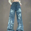 New Style Trends - Splatter Print Edgy Wide-Leg Jeans - Outfit Ideas