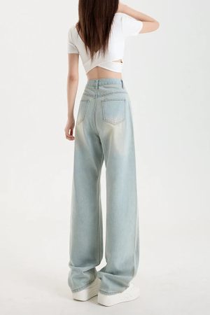 New Style Trends - Stardust Fade Aesthetic Wide-Leg Jeans - Outfit Ideas