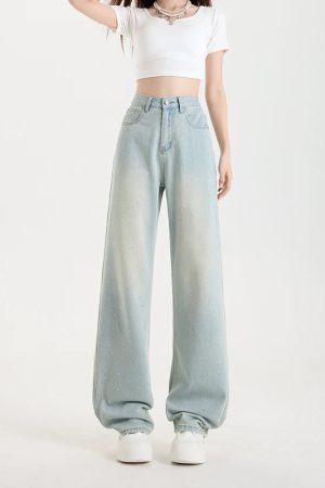 New Style Trends - Stardust Fade Aesthetic Wide-Leg Jeans - Outfit Ideas