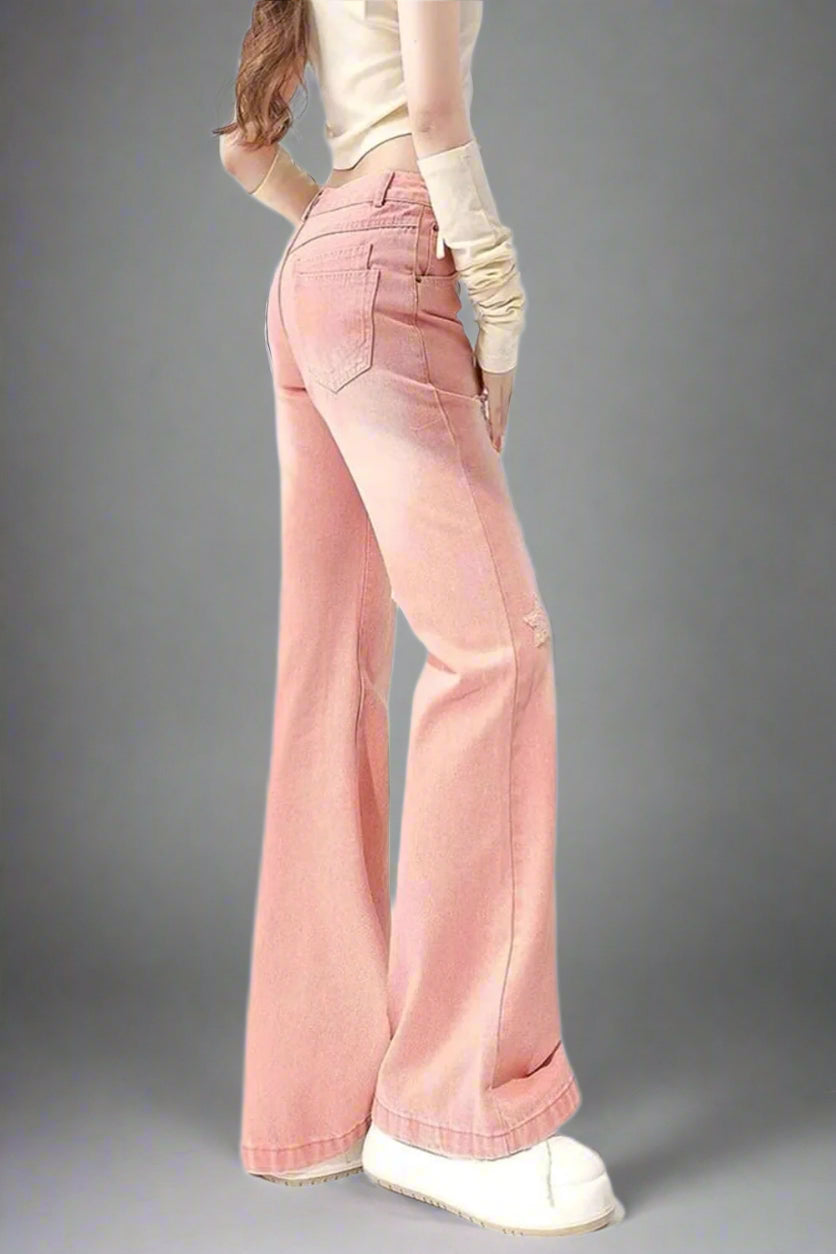 New Style Trends - Starry Pink Edgy Distressed Jeans - Outfit Ideas New Style Trends - Starry Pink Edgy Distressed Jeans - Outfit Ideas