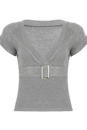 New Style Trends - Steel Curve Buckle Top - Outfit Ideas