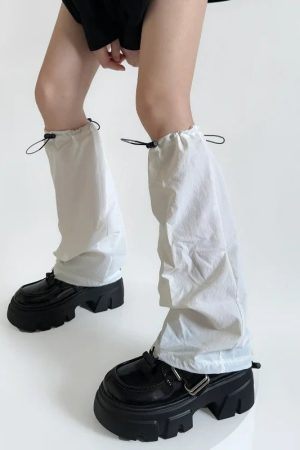 New Style Trends - Storm Mode Y2k Drawstring Leg Warmers - Outfit Ideas