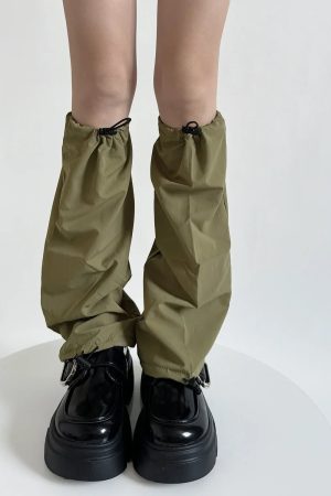 New Style Trends - Storm Mode Y2k Drawstring Leg Warmers - Outfit Ideas